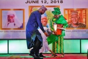 Photo News: See Unthinkable Thing Buhari Did at June 12 Celebration